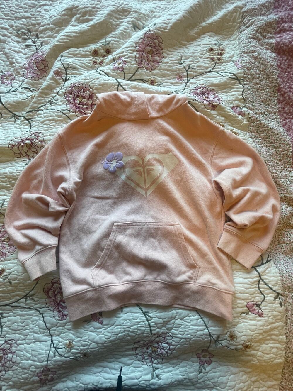 vintage girls pink roxy sweateshirt